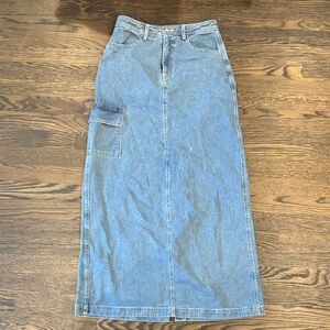 Princess Polly Light Blue Denim Skirt